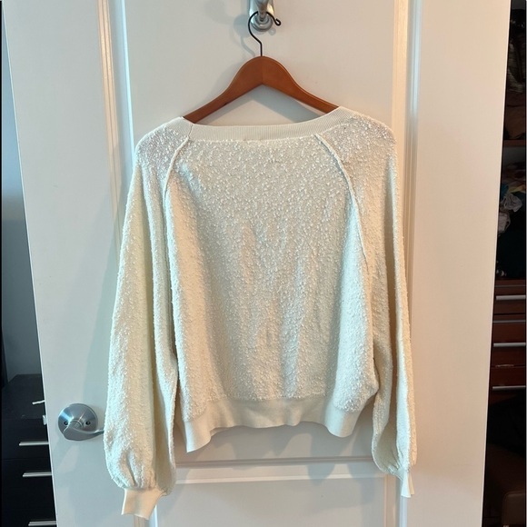 Free People Womens Found My Friend Pullover Sweater Cream - Picture 7 of 16